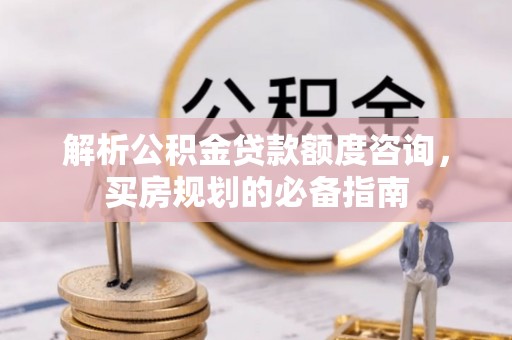 龙子湖解析公积金贷款额度咨询，买房规划的必备指南