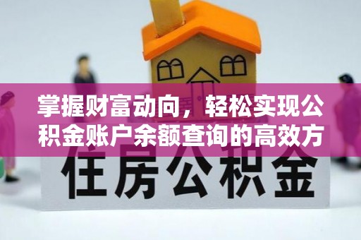 龙子湖掌握财富动向，轻松实现公积金账户余额查询的高效方式