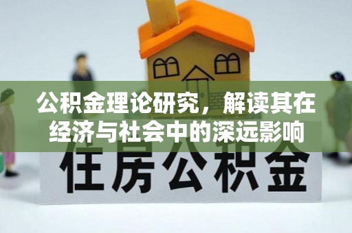 龙子湖公积金理论研究，解读其在经济与社会中的深远影响