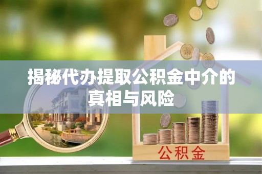 龙子湖揭秘代办提取公积金中介的真相与风险