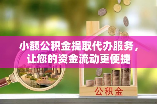 龙子湖小额公积金提取代办服务，让您的资金流动更便捷