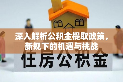 龙子湖深入解析公积金提取政策，新规下的机遇与挑战