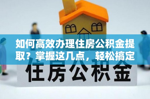 龙子湖如何高效办理住房公积金提取？掌握这几点，轻松搞定！
