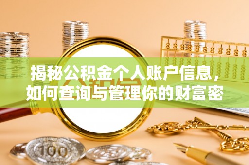 龙子湖揭秘公积金个人账户信息，如何查询与管理你的财富密码