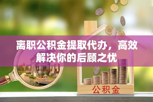 龙子湖离职公积金提取代办，高效解决你的后顾之忧