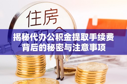 龙子湖揭秘代办公积金提取手续费背后的秘密与注意事项