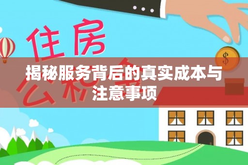 龙子湖揭秘服务背后的真实成本与注意事项