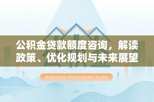 龙子湖公积金贷款额度咨询，解读政策、优化规划与未来展望