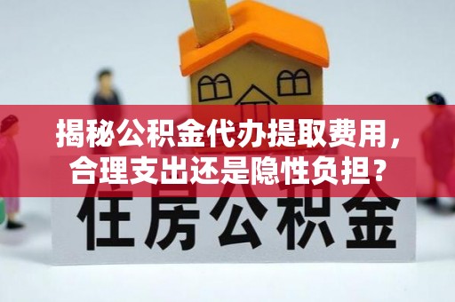 龙子湖揭秘公积金代办提取费用，合理支出还是隐性负担？