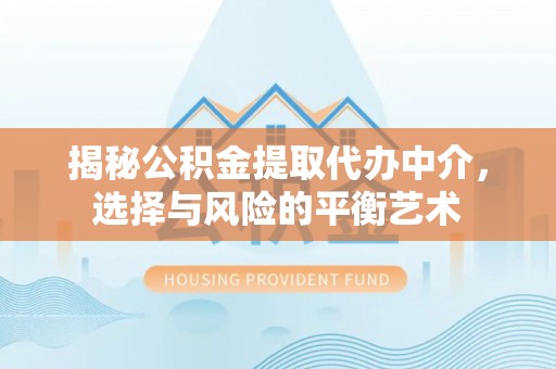 龙子湖揭秘公积金提取代办中介，选择与风险的平衡艺术