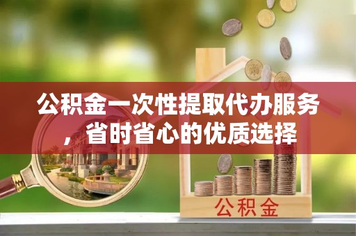 龙子湖公积金一次性提取代办服务，省时省心的优质选择